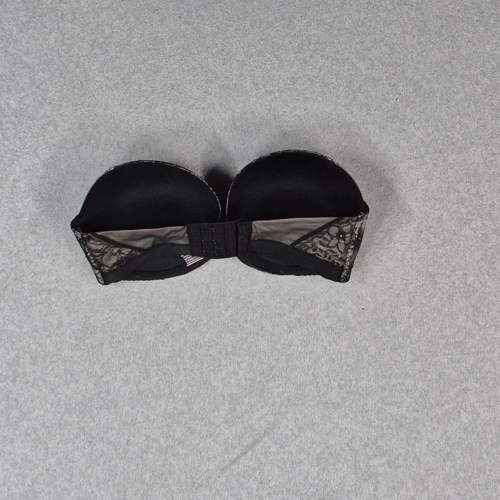 Victoria's Secret Women Bra 32DD Black Floral Very Sexy Multi Way Underwired